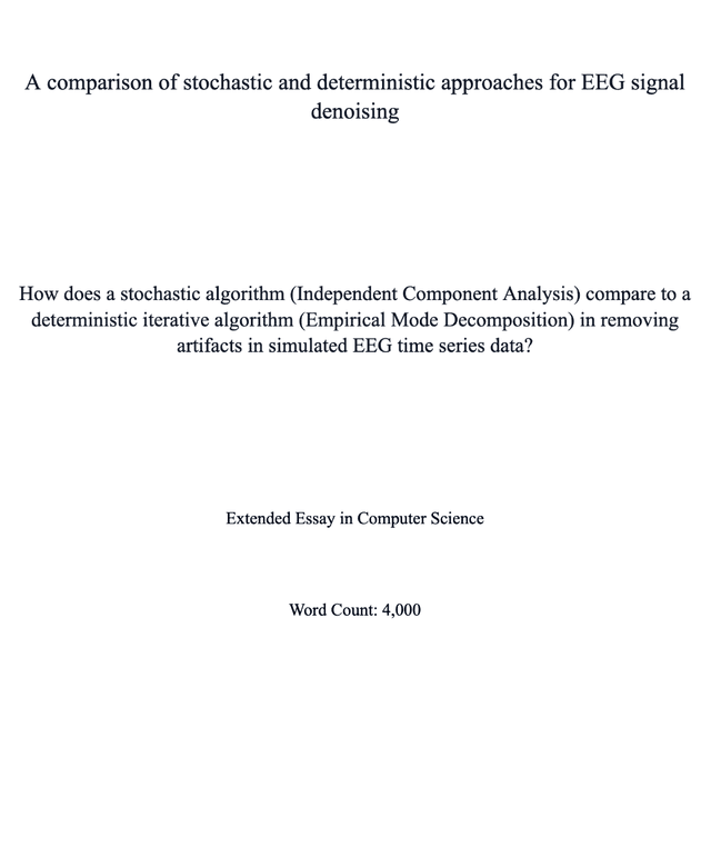 Research on EEG signal denoising algorithms preview